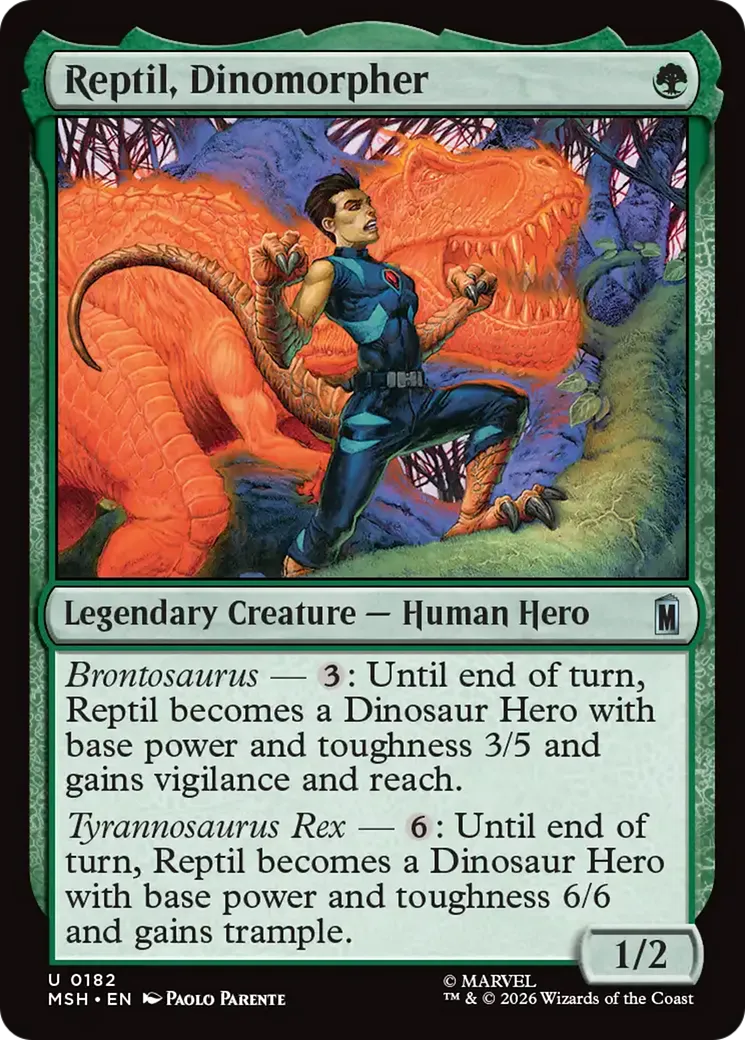 Reptil, dinomorphe — Marvel Super Heroes — Magic: The Gathering