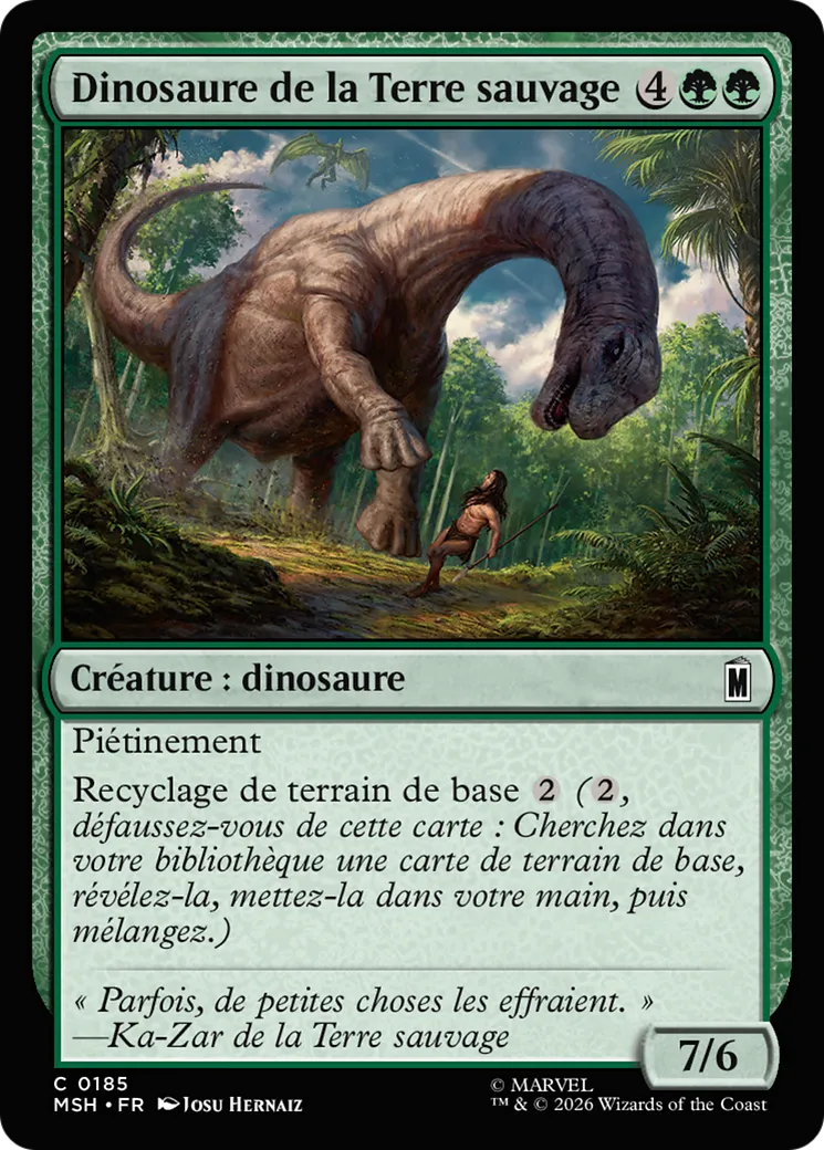 Dinosaure de la Terre sauvage — Marvel Super Heroes — Magic: The Gathering