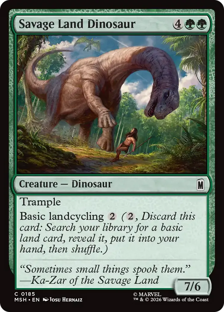 Savage Land Dinosaur — Marvel Super Heroes — Magic: The Gathering