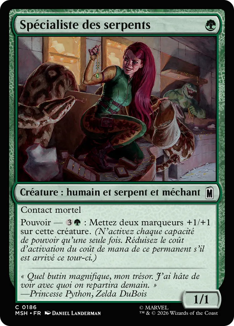 Spécialiste des serpents — Marvel Super Heroes — Magic: The Gathering