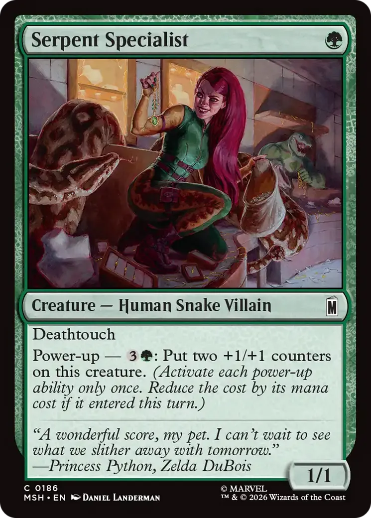 Spécialiste des serpents — Marvel Super Heroes — Magic: The Gathering