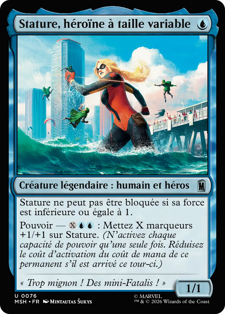 Stature, héroïne à taille variable — Marvel Super Heroes — Magic: The Gathering