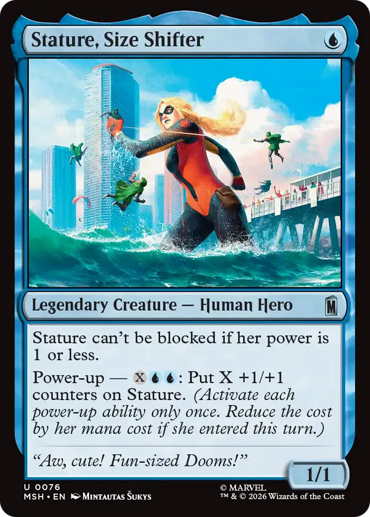 Stature, héroïne à taille variable — Marvel Super Heroes — Magic: The Gathering