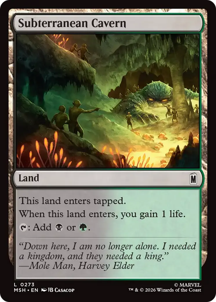 Subterranean Cavern — Marvel Super Heroes — Magic: The Gathering