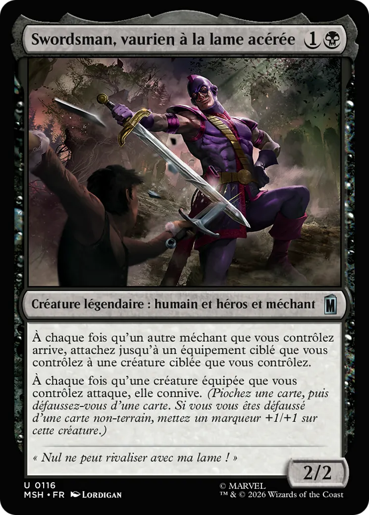 Swordsman, vaurien à la lame acérée — Marvel Super Heroes — Magic: The Gathering