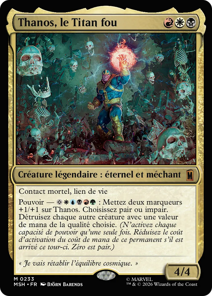 Thanos, le Titan fou — Marvel Super Heroes — Magic: The Gathering