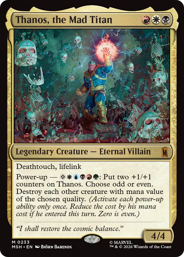 Thanos, the Mad Titan — Marvel Super Heroes — Magic: The Gathering