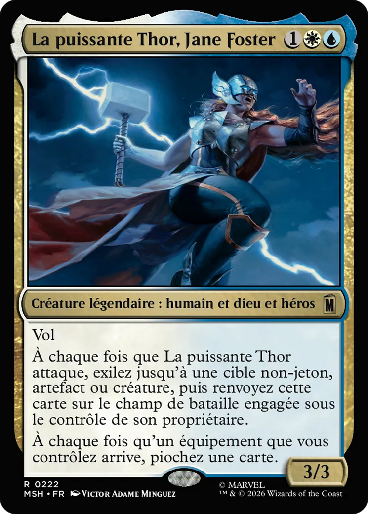 La puissante Thor, Jane Foster — Marvel Super Heroes — Magic: The Gathering