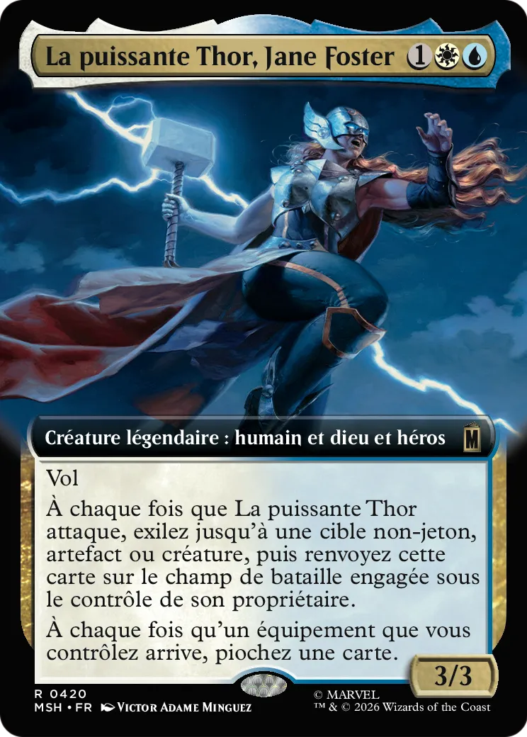 La puissante Thor, Jane Foster — Marvel Super Heroes — Magic: The Gathering
