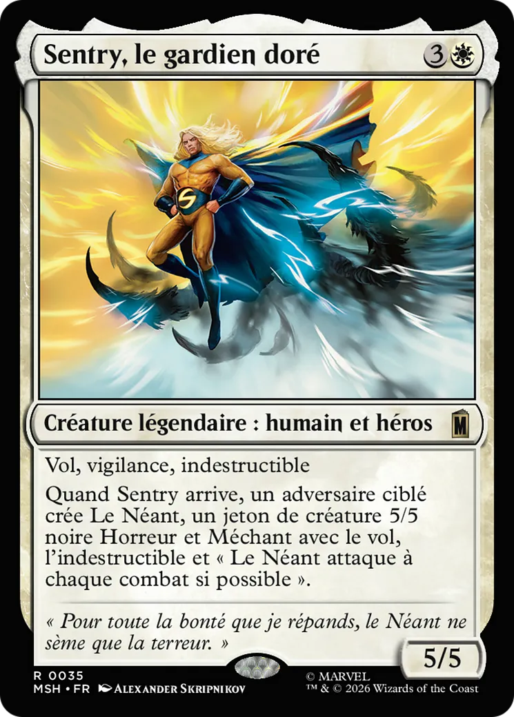 Sentry, le gardien doré — Marvel Super Heroes — Magic: The Gathering