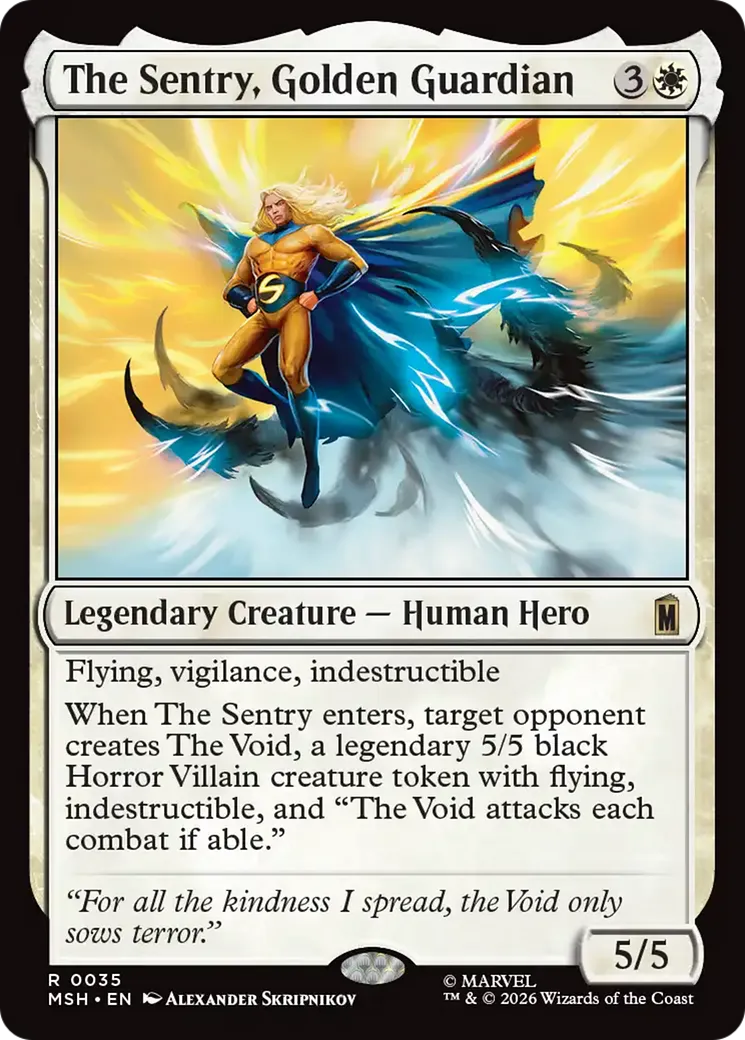 The Sentry, Golden Guardian — Marvel Super Heroes — Magic: The Gathering