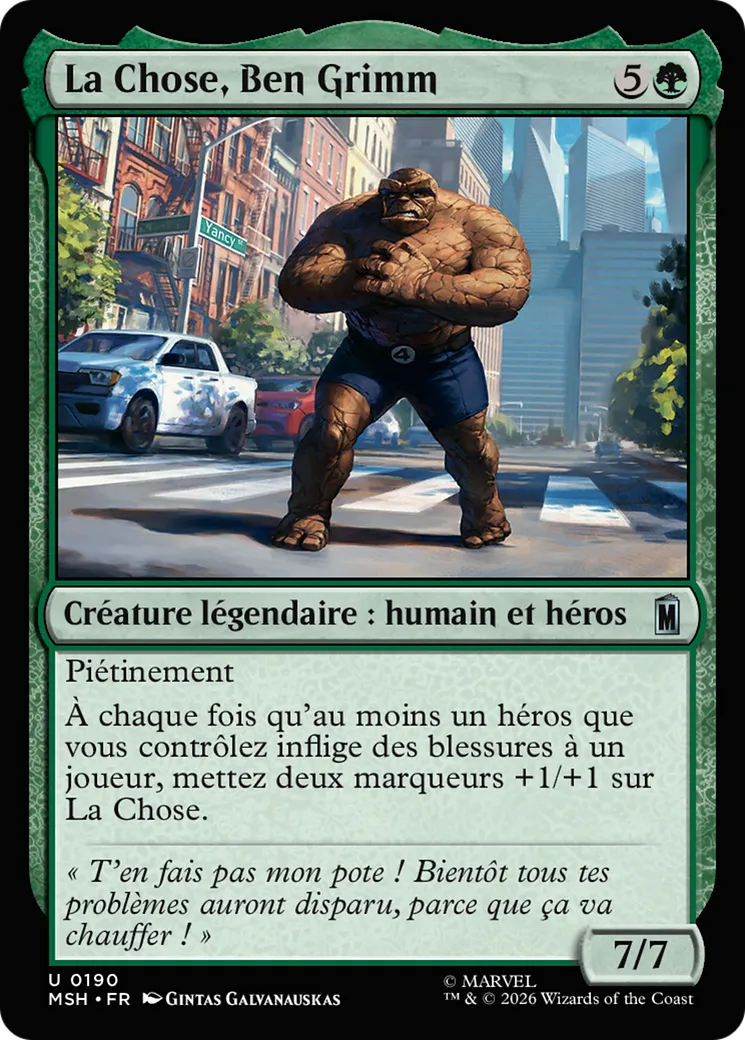 La Chose, Ben Grimm — Marvel Super Heroes — Magic: The Gathering