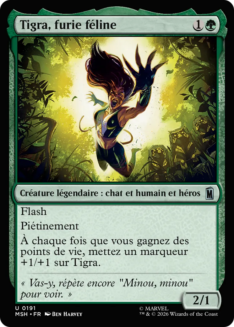 Tigra, furie féline — Marvel Super Heroes — Magic: The Gathering