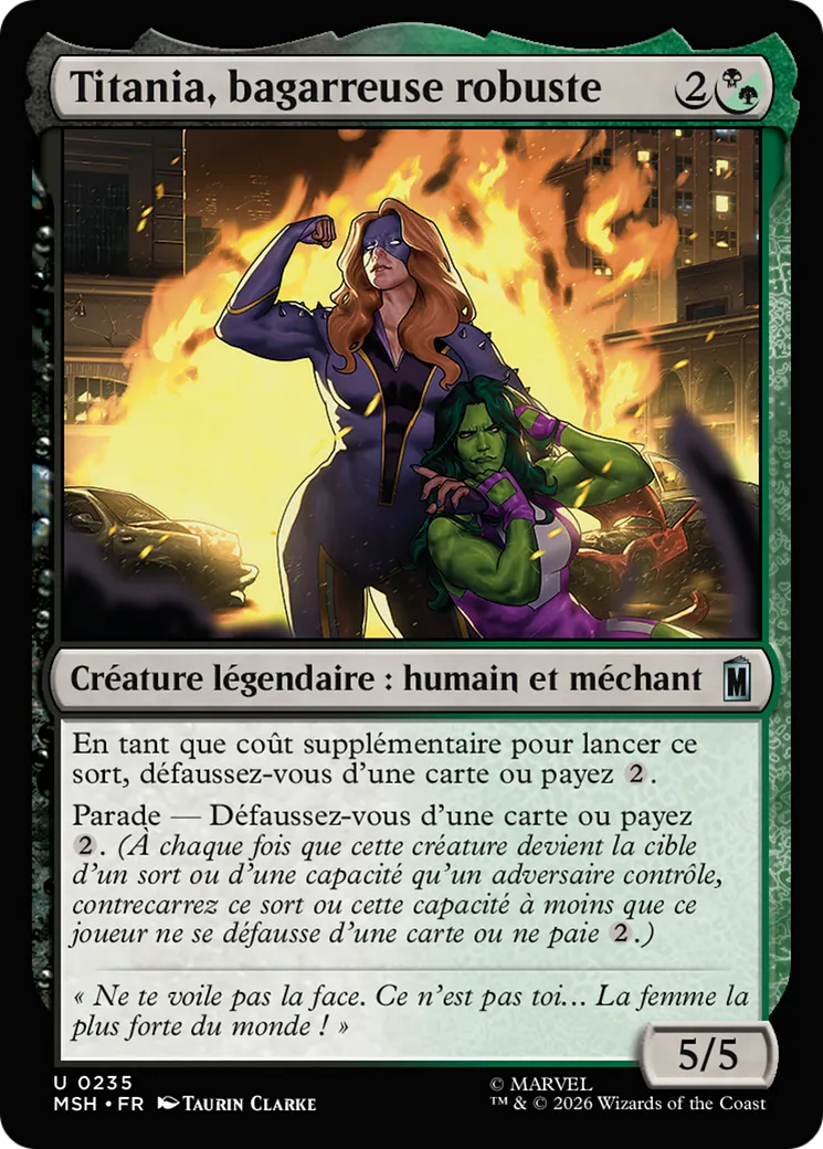 Titania, bagarreuse robuste — Marvel Super Heroes — Magic: The Gathering