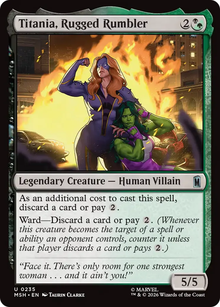 Titania, bagarreuse robuste — Marvel Super Heroes — Magic: The Gathering