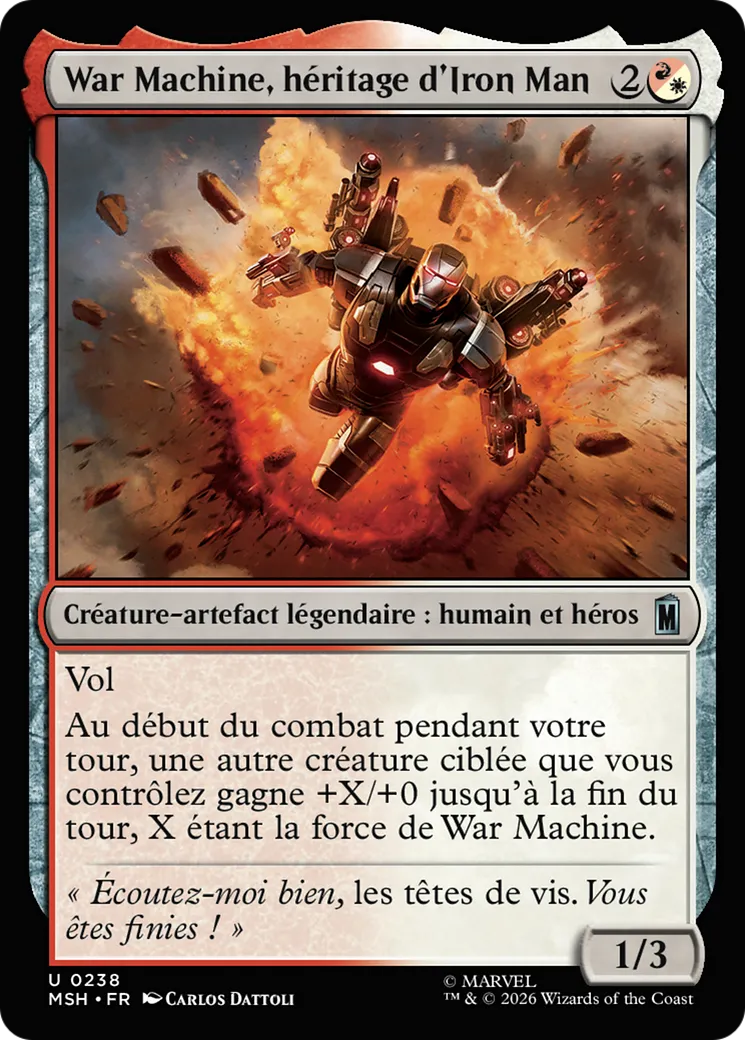 War Machine, héritage d'Iron Man — Marvel Super Heroes — Magic: The Gathering