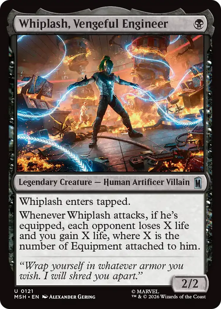 Whiplash, ingénieur vengeur — Marvel Super Heroes — Magic: The Gathering