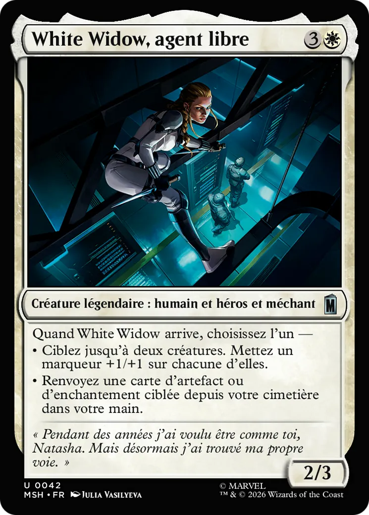 White Widow, agent libre — Marvel Super Heroes — Magic: The Gathering