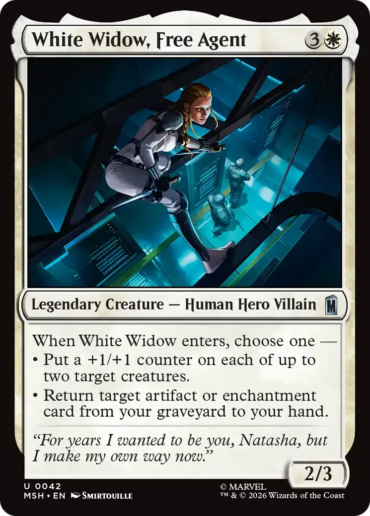 White Widow, Free Agent — Marvel Super Heroes — Magic: The Gathering
