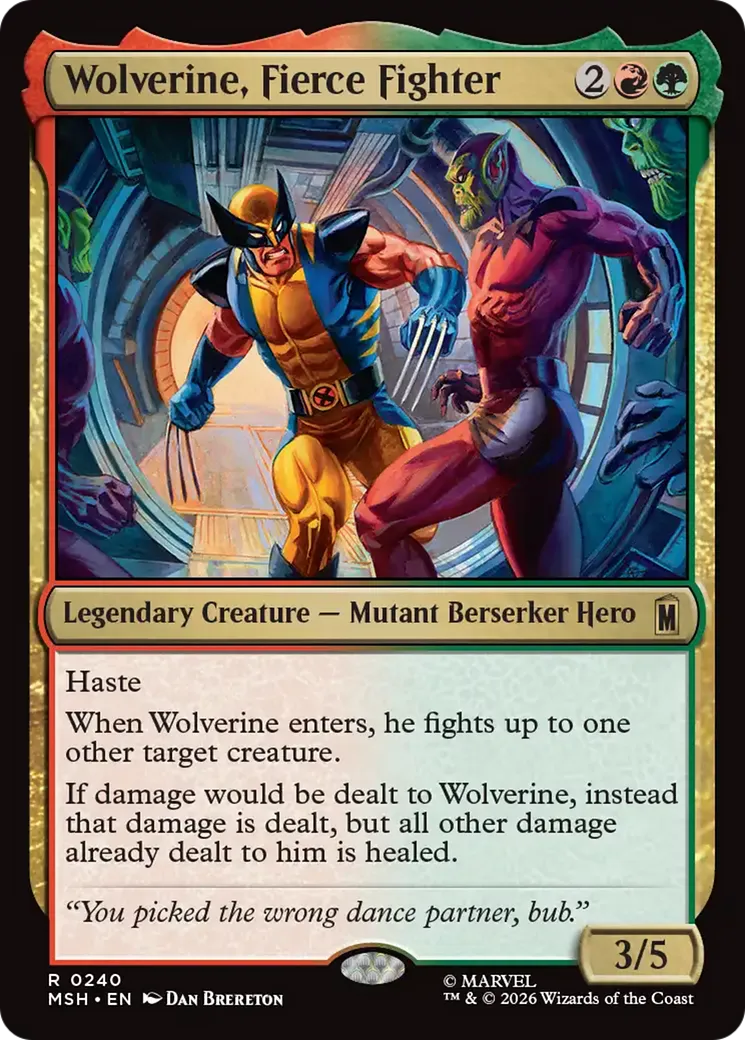 Wolverine, Fierce Fighter from Marvel Super Heroes - Magic: The Gathering