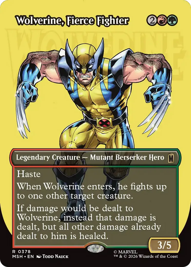 Wolverine, Fierce Fighter — Marvel Super Heroes — Magic: The Gathering