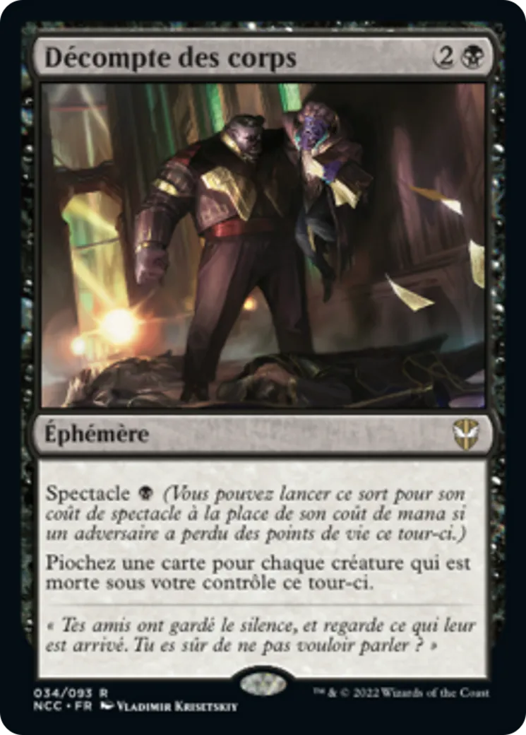 Décompte des corps — New Capenna Commander — Magic: The Gathering