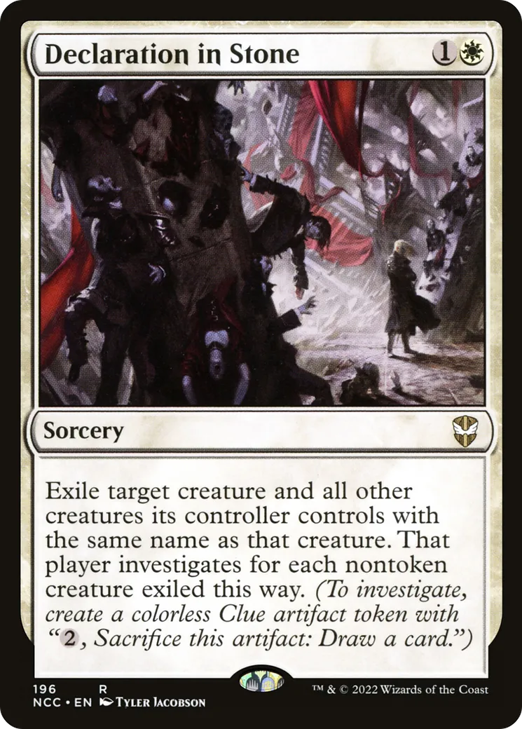 Déclaration dans la pierre — New Capenna Commander — Magic: The Gathering