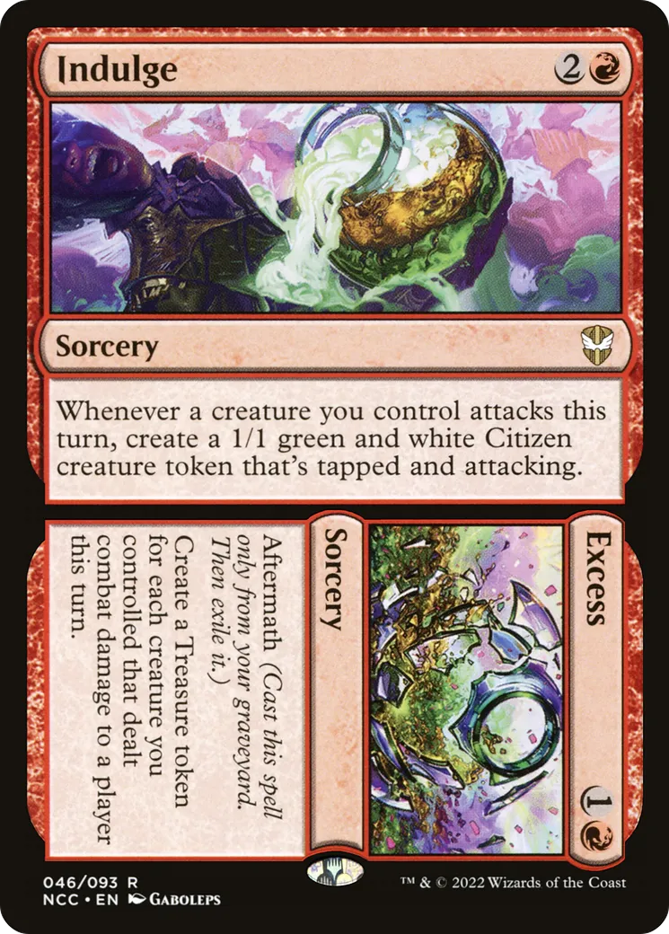 Indulge // Excess — New Capenna Commander — Magic: The Gathering