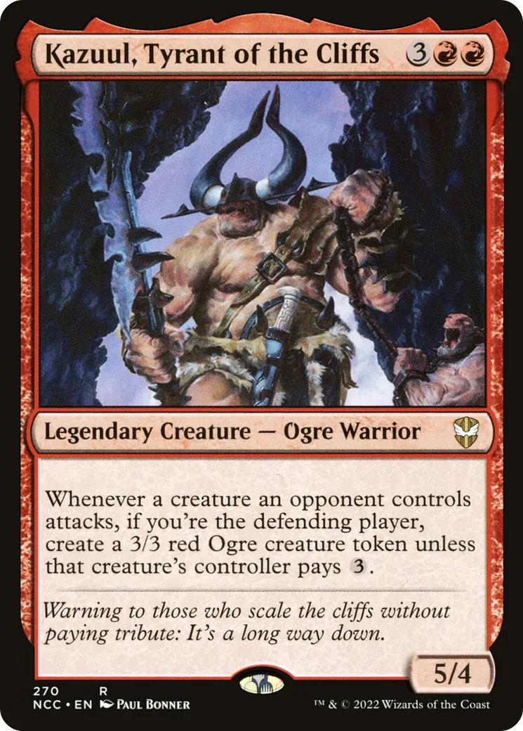 Kazuul, Tyrant of the Cliffs — New Capenna Commander — Magic: The Gathering