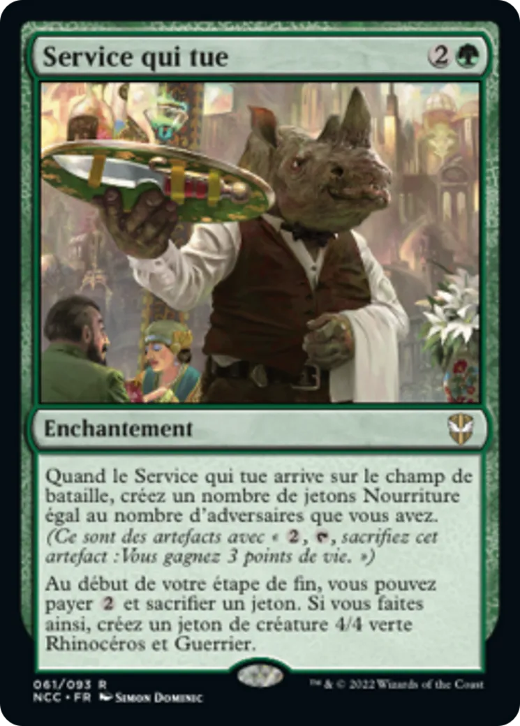Service qui tue — New Capenna Commander — Magic: The Gathering