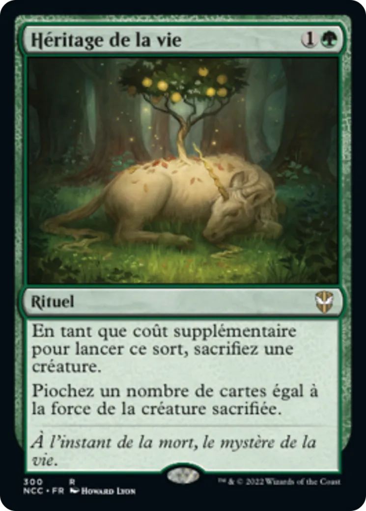 Héritage de la vie — New Capenna Commander — Magic: The Gathering