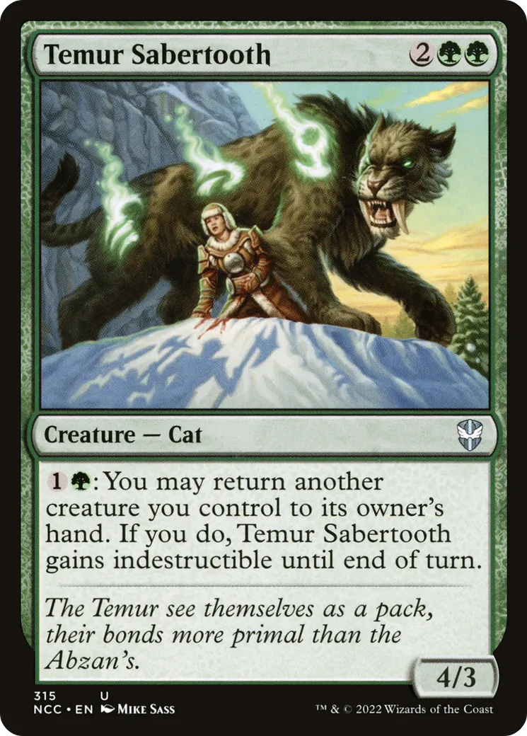 Temur Sabertooth — New Capenna Commander — Magic: The Gathering