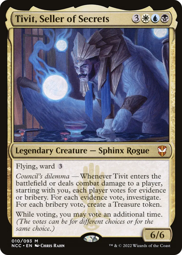 Tivit, revendeur de secrets — New Capenna Commander — Magic: The Gathering