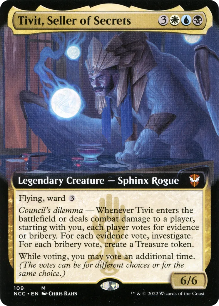Tivit, Seller of Secrets — New Capenna Commander — Magic: The Gathering