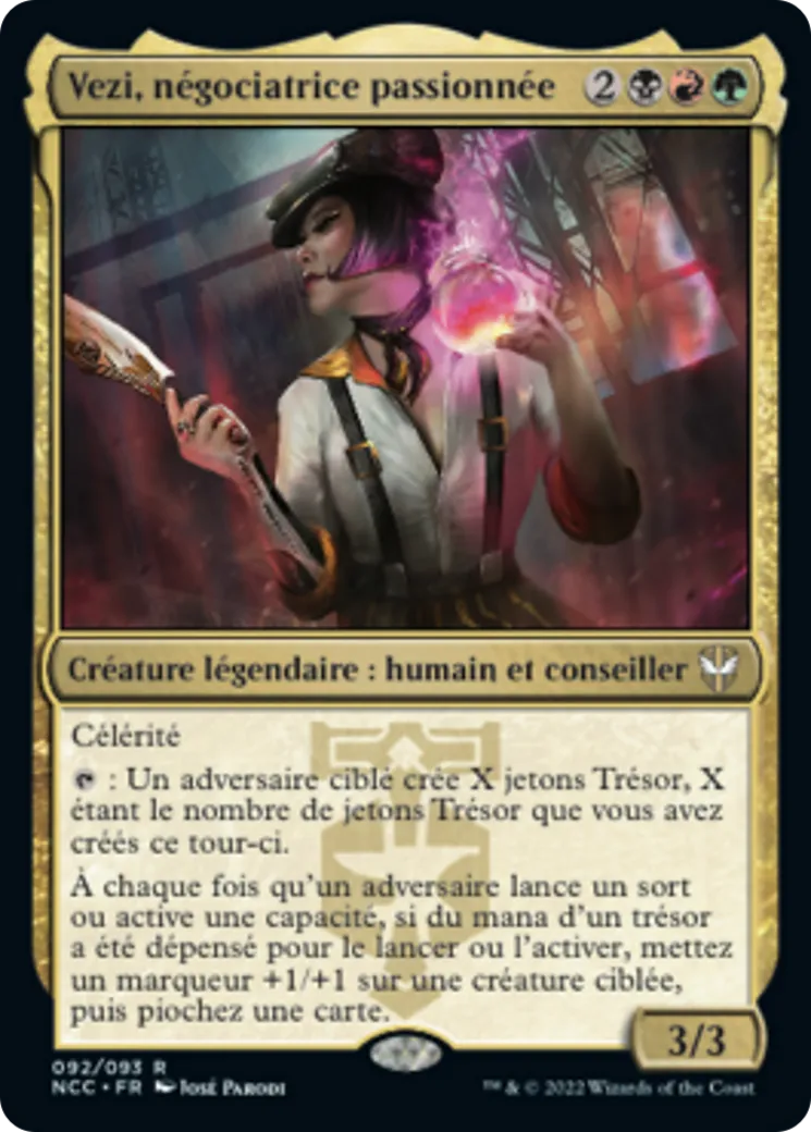 Vezi, négociatrice passionnée — New Capenna Commander — Magic: The Gathering