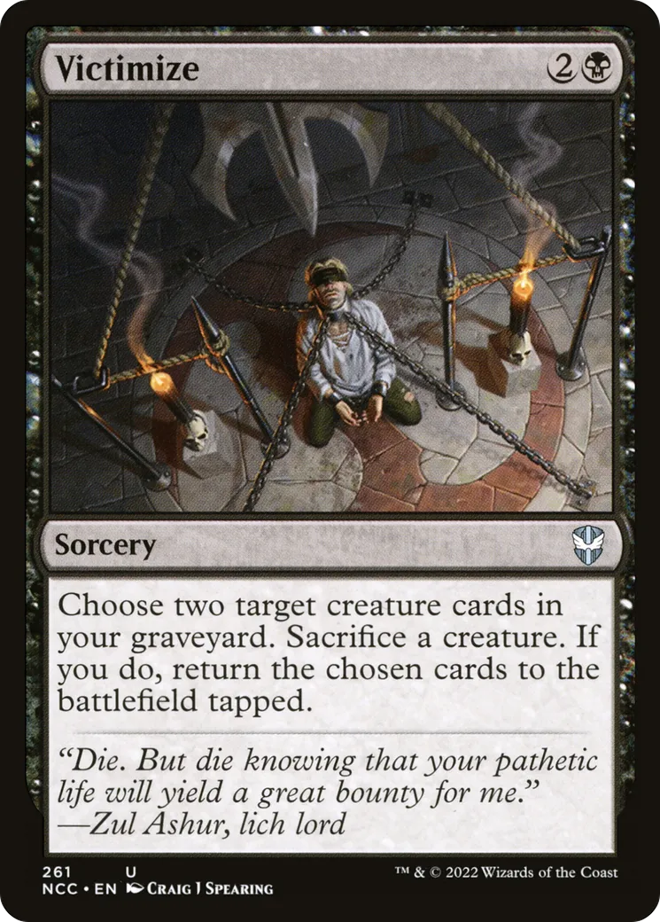 Victimize — New Capenna Commander — Magic: The Gathering