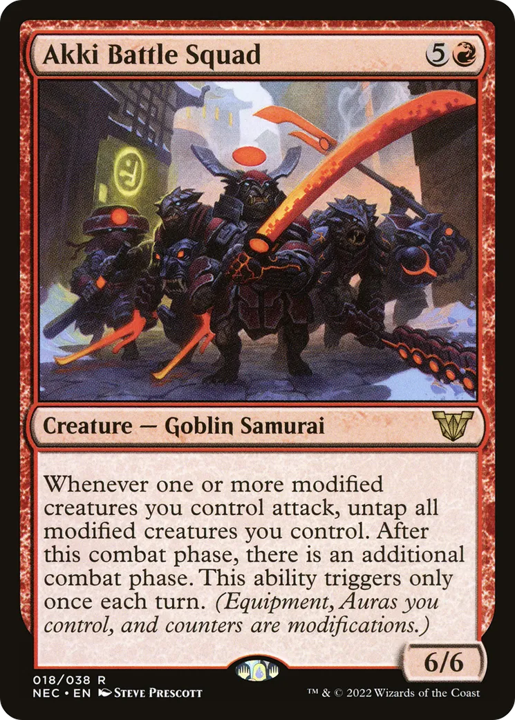 Escouade de combat akki — Neon Dynasty Commander — Magic: The Gathering