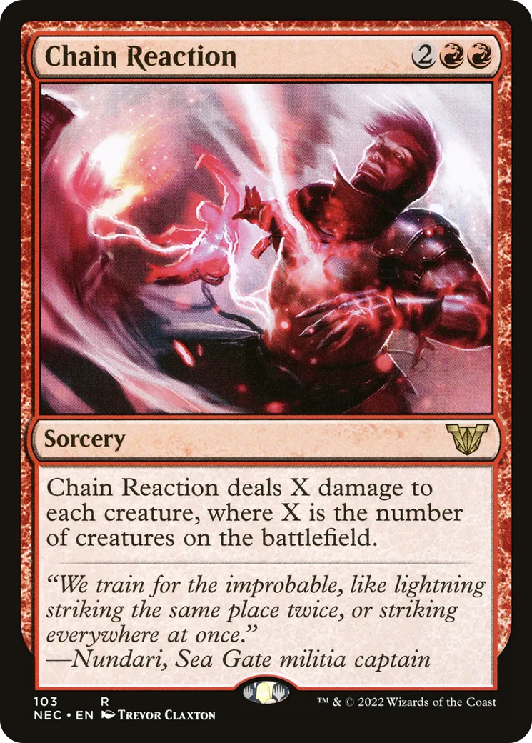 Chain Reaction — Neon Dynasty Commander — Magic: The Gathering