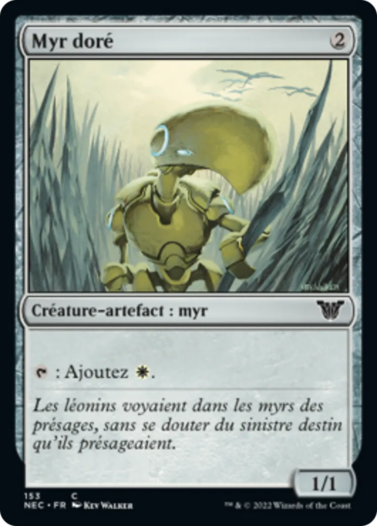 Myr doré — Neon Dynasty Commander — Magic: The Gathering