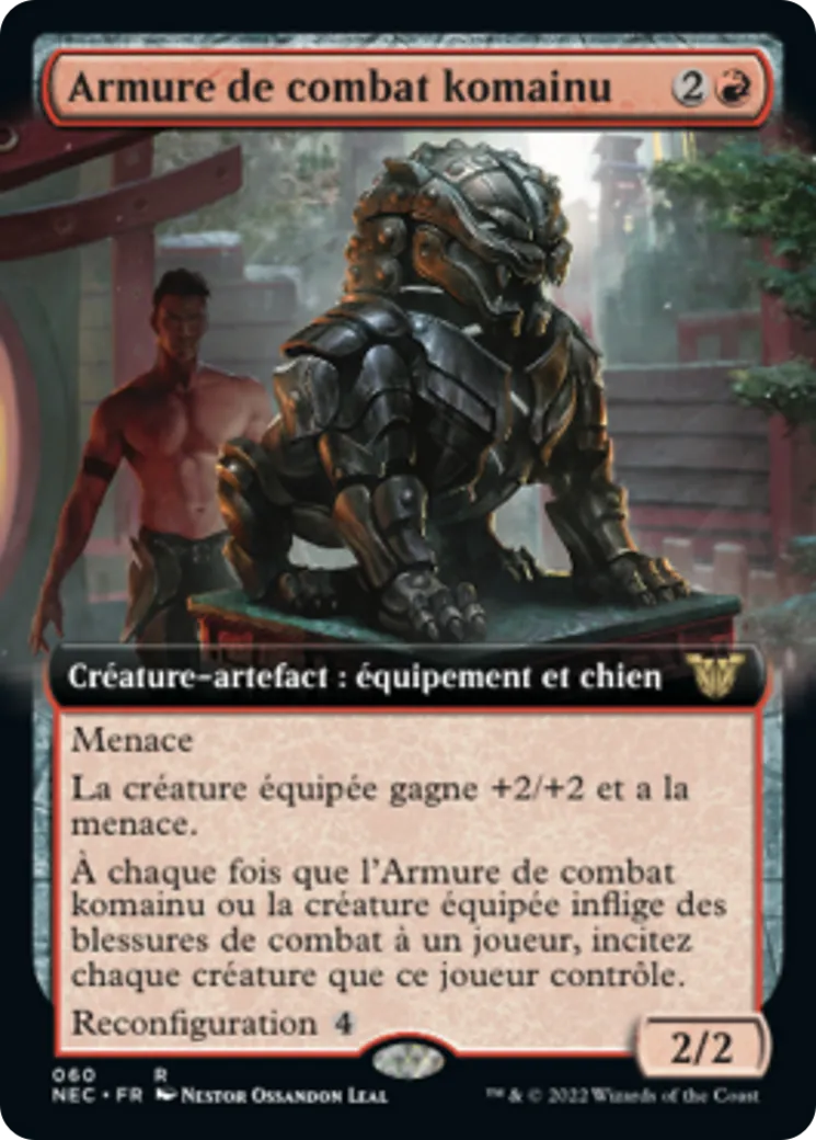 Armure de combat komainu — Neon Dynasty Commander — Magic: The Gathering