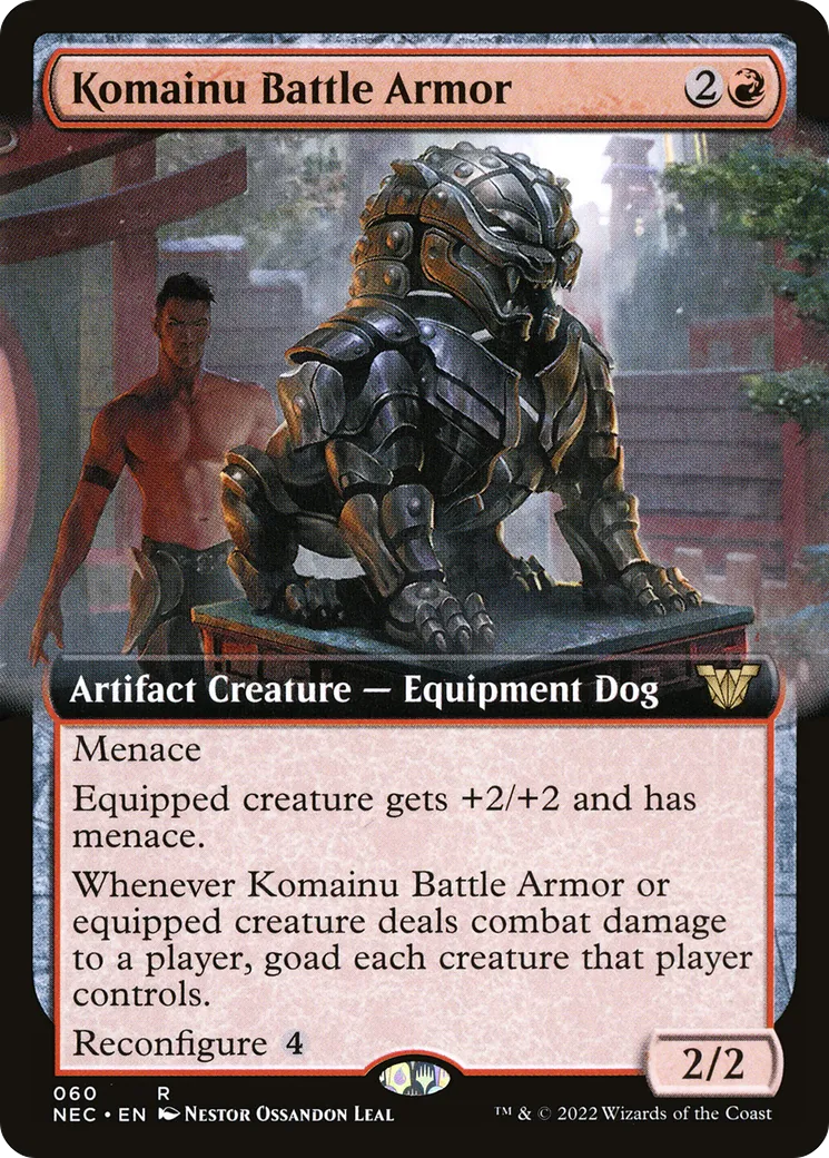 Armure de combat komainu — Neon Dynasty Commander — Magic: The Gathering