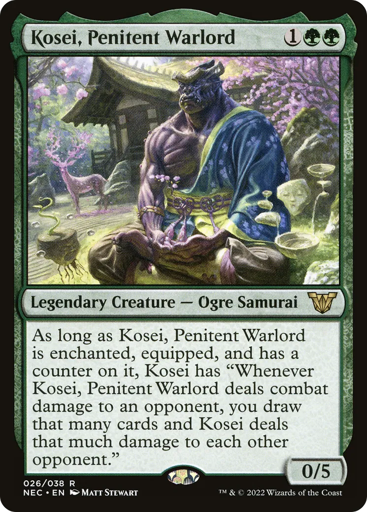 Kosei, Penitent Warlord — Neon Dynasty Commander — Magic: The Gathering