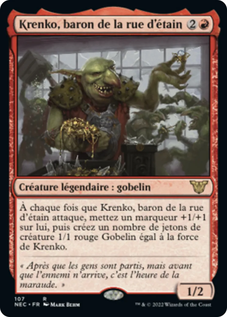 Krenko, baron de la rue d'étain — Neon Dynasty Commander — Magic: The Gathering
