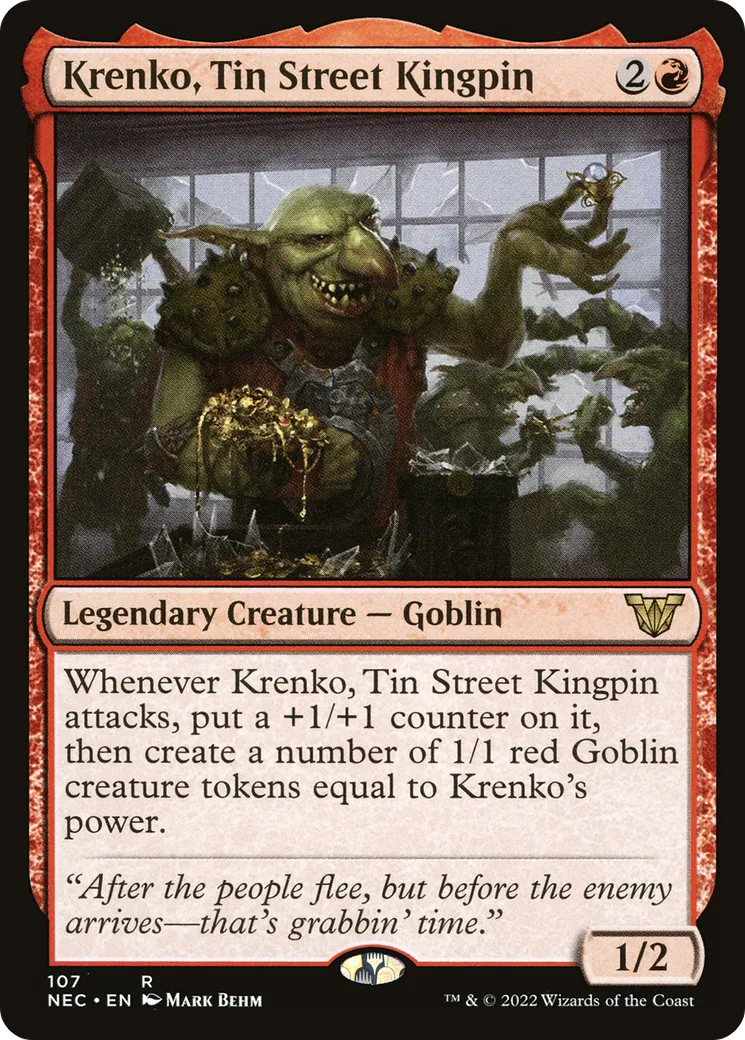 Krenko, Tin Street Kingpin — Neon Dynasty Commander — Magic: The Gathering
