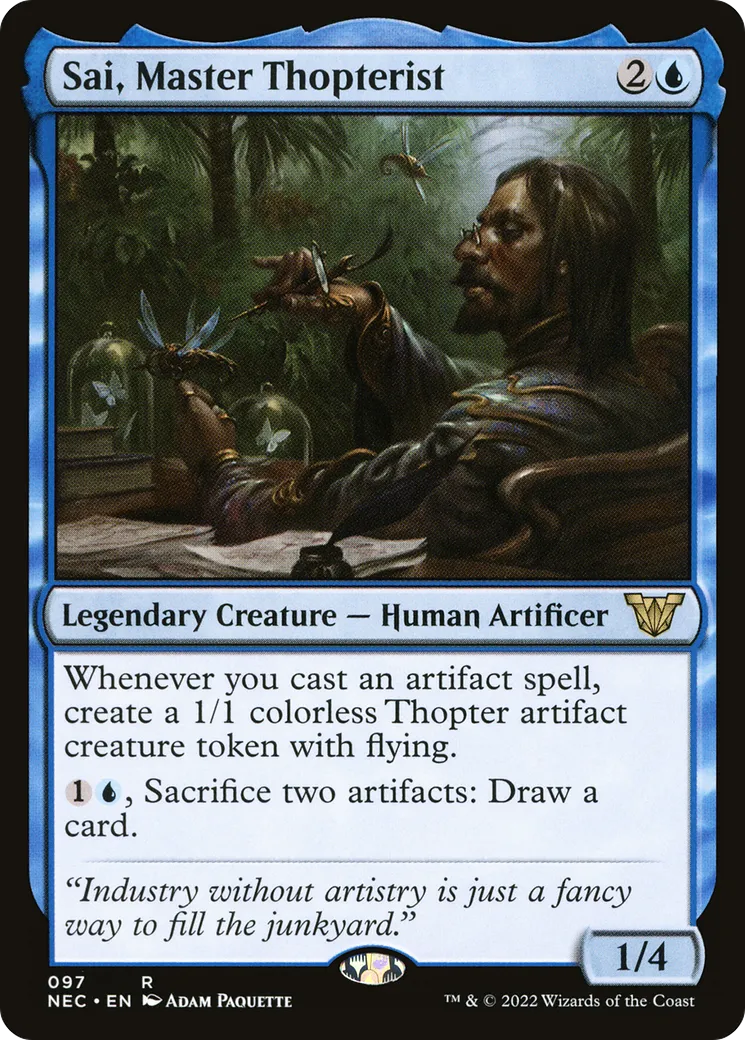 Sai, maître mécanoptériste — Neon Dynasty Commander — Magic: The Gathering