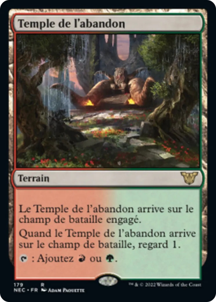 Temple de l'abandon — Neon Dynasty Commander — Magic: The Gathering