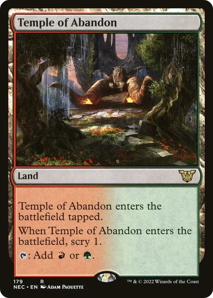 Temple of Abandon — Neon Dynasty Commander — Magic: The Gathering