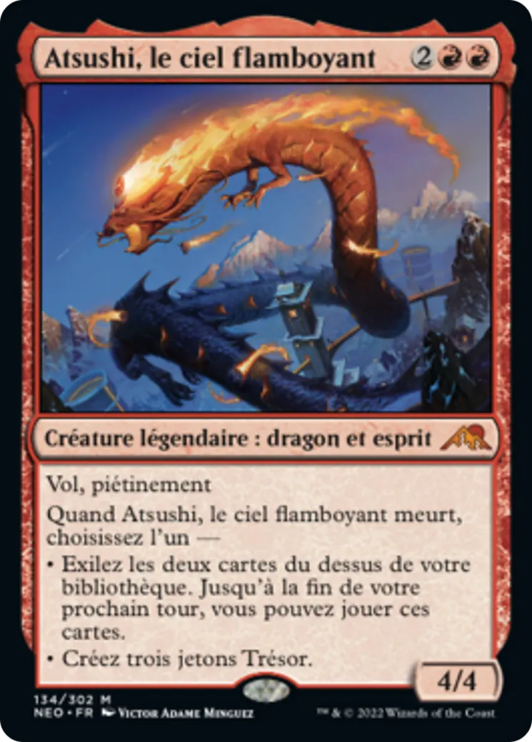 Atsushi, le ciel flamboyant — Kamigawa: Neon Dynasty — Magic: The Gathering