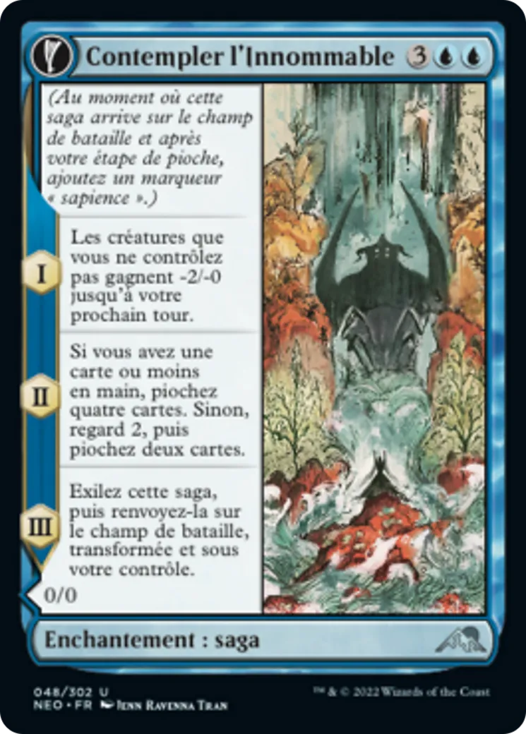 Contempler l'Innommable // Vision de l'Innommable — Kamigawa: Neon Dynasty — Magic: The Gathering
