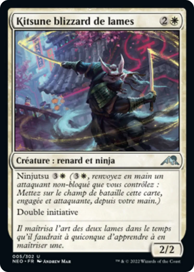 Kitsune blizzard de lames — Kamigawa: Neon Dynasty — Magic: The Gathering